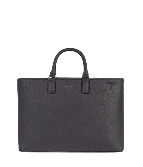 SEVYN Vegan Satchel - Grain | Color: Coal- variant::coal