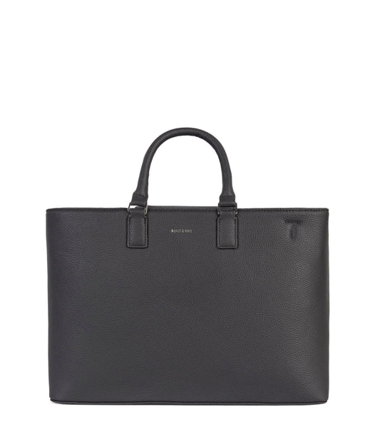 SEVYN Vegan Satchel - Grain | Color: Coal- variant::coal