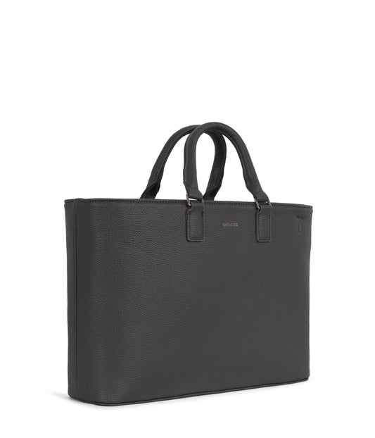 SEVYN Vegan Satchel - Grain | Color: Coal- variant::coal