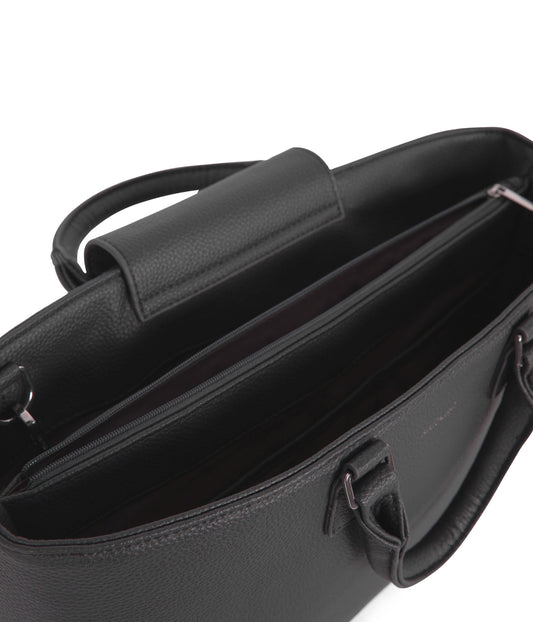 SEVYN Vegan Satchel - Grain | Color: Coal- variant::coal