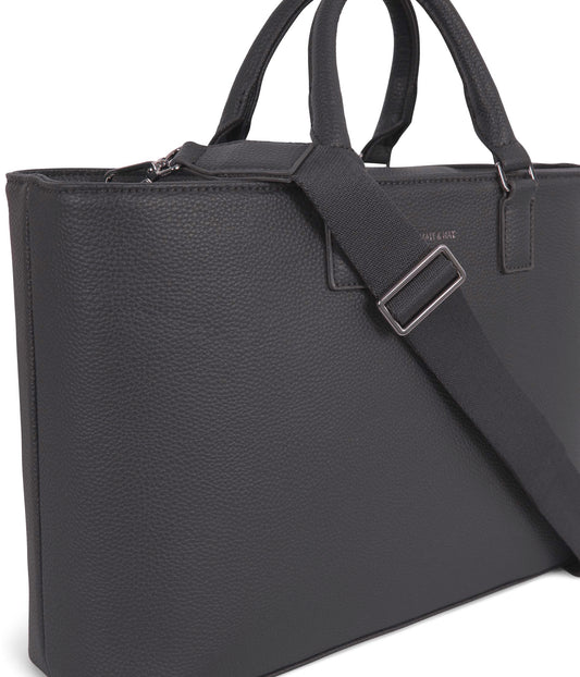 SEVYN Vegan Satchel - Grain | Color: Coal- variant::coal
