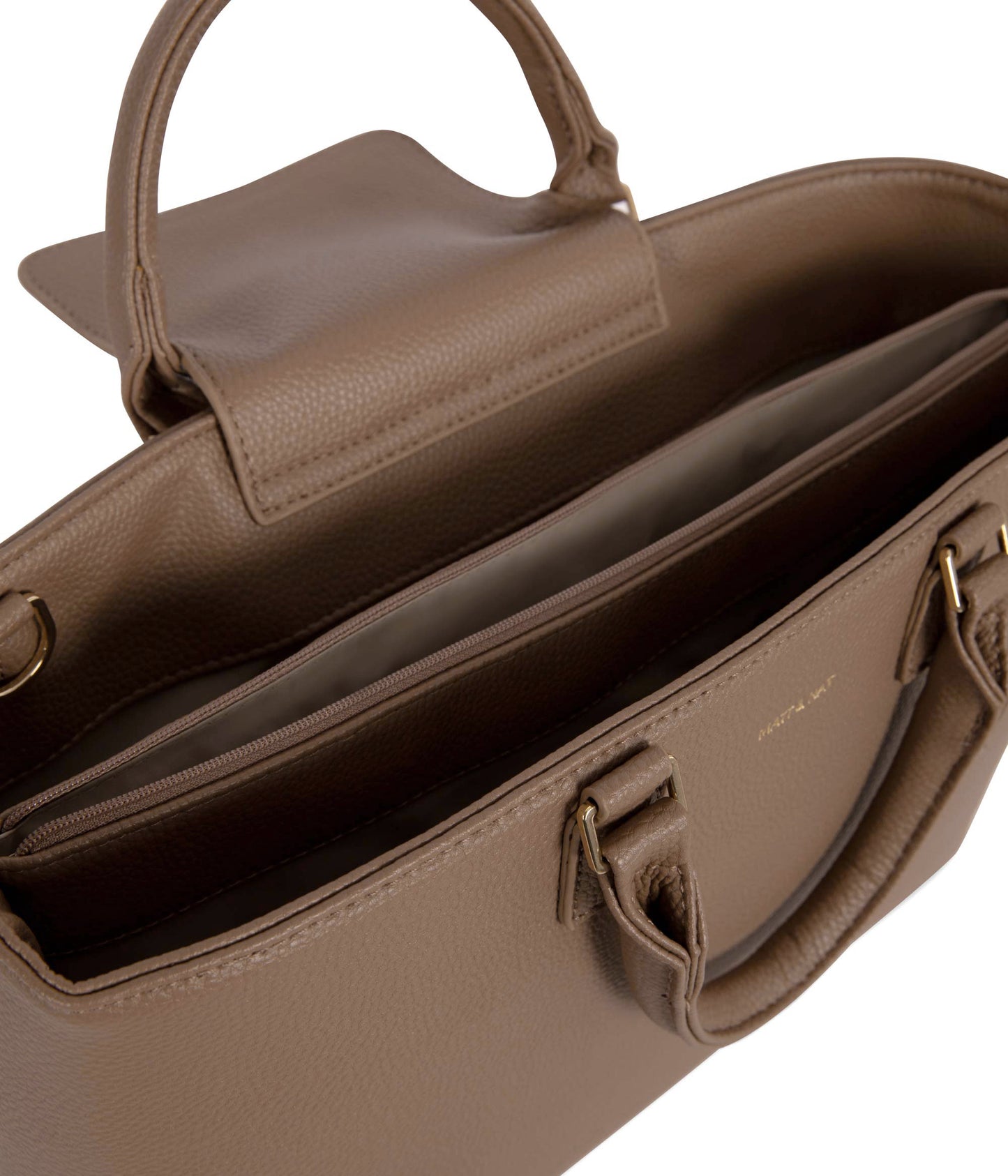 SEVYN Vegan Satchel - Grain | Color: Toffee- variant::toffee