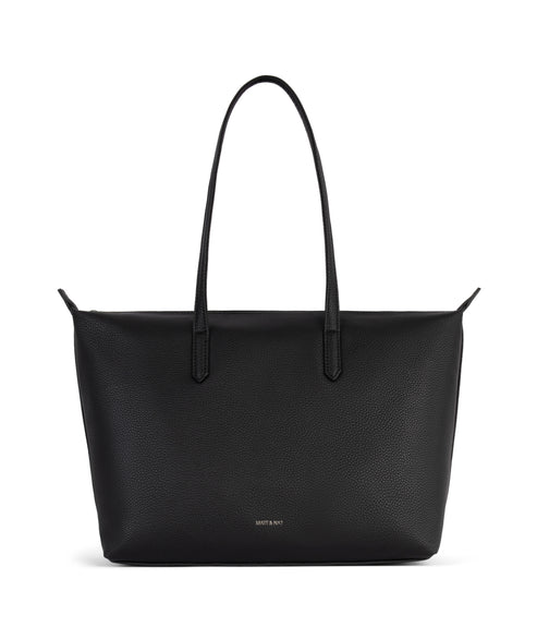 ABBI Vegan Tote Bag - Grain | Color: Black - variant::black
