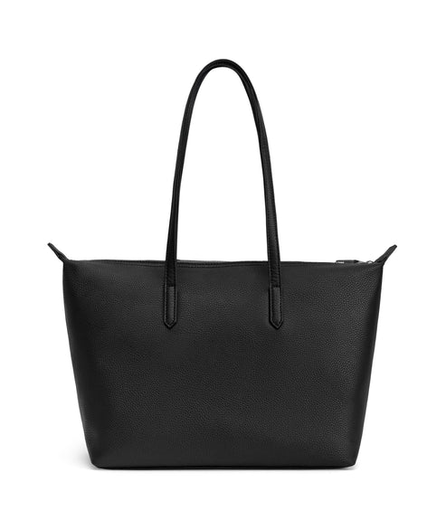 ABBI Vegan Tote Bag - Grain | Color: Black - variant::black