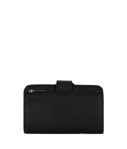 FLOATSM Small Vegan Wallet - Grain | Color: Black - variant::black