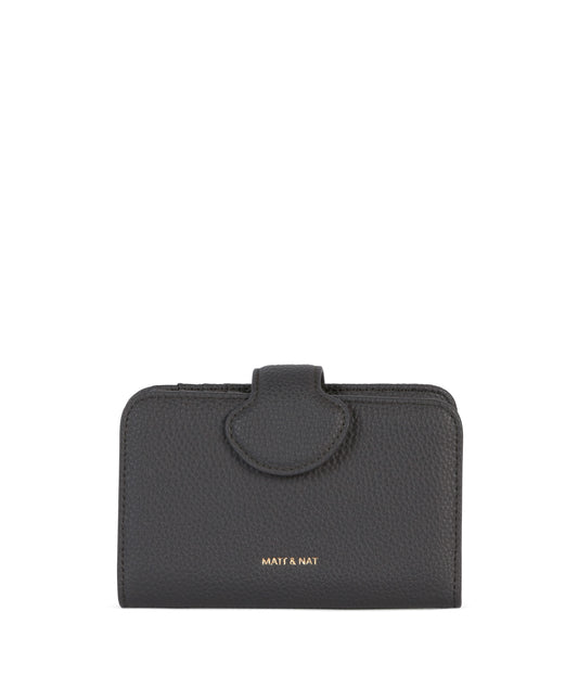 FLOATSM Small Vegan Wallet - Grain | Color: Coal - variant::coal