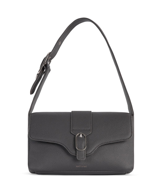 ISABELLE Vegan Shoulder Bag – Grain | Color: Coal - variant::coal