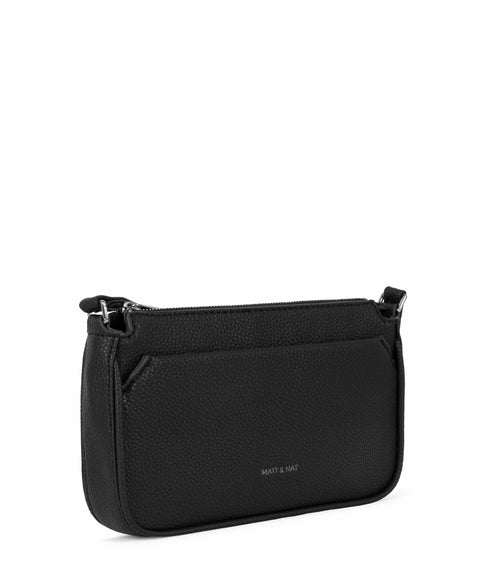 IVY Vegan Crossbody Bag - Grain | Color: Black - variant::black