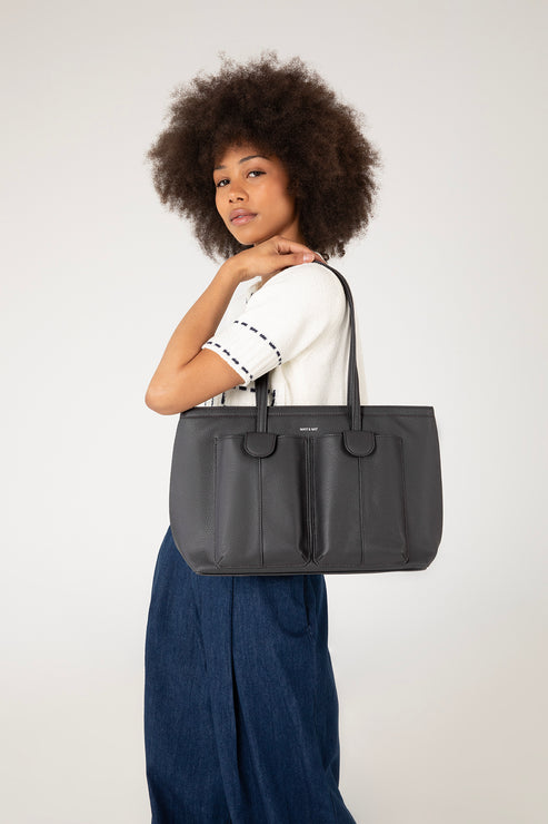 JOS Vegan Tote Bag - Grain | Color: Black - variant::black