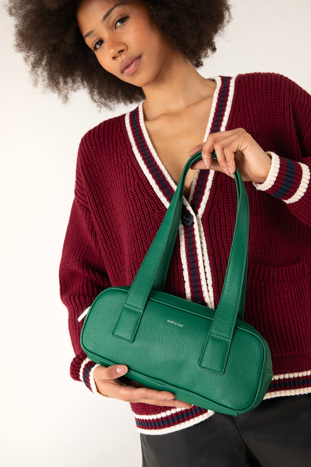 LEMUR Vegan Satchel – Grain | Color: Quartz- variant::quartz