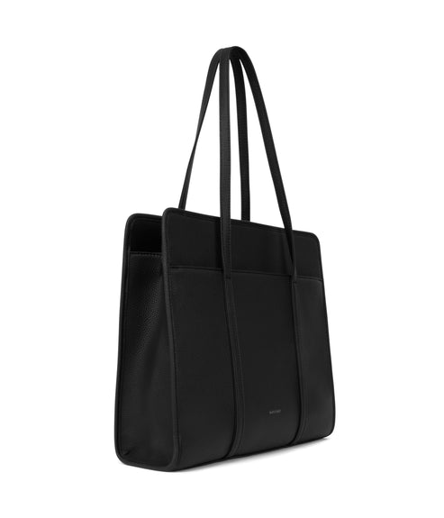 LUSIK Vegan Tote Bag – Grain | Color: Black - variant::black
