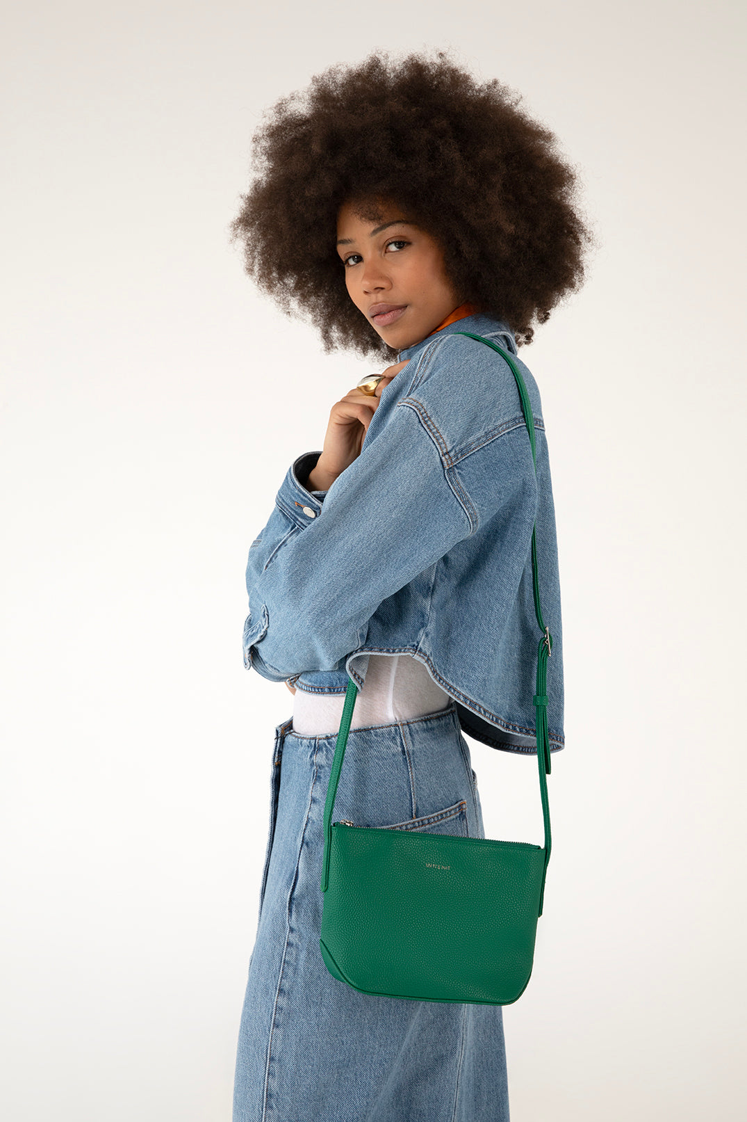 SAM Vegan Crossbody Bag - Grain | Color: Quartz - variant::quartz