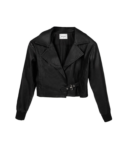 SESSA Women's Vegan Biker Jacket | Color: Black - variant::black
