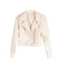 SESSA Women's Vegan Biker Jacket | Color: Cream - variant::cream