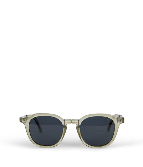 NIKA Round Foldable Recycled Sunglasses | Color: Clear - variant::clear