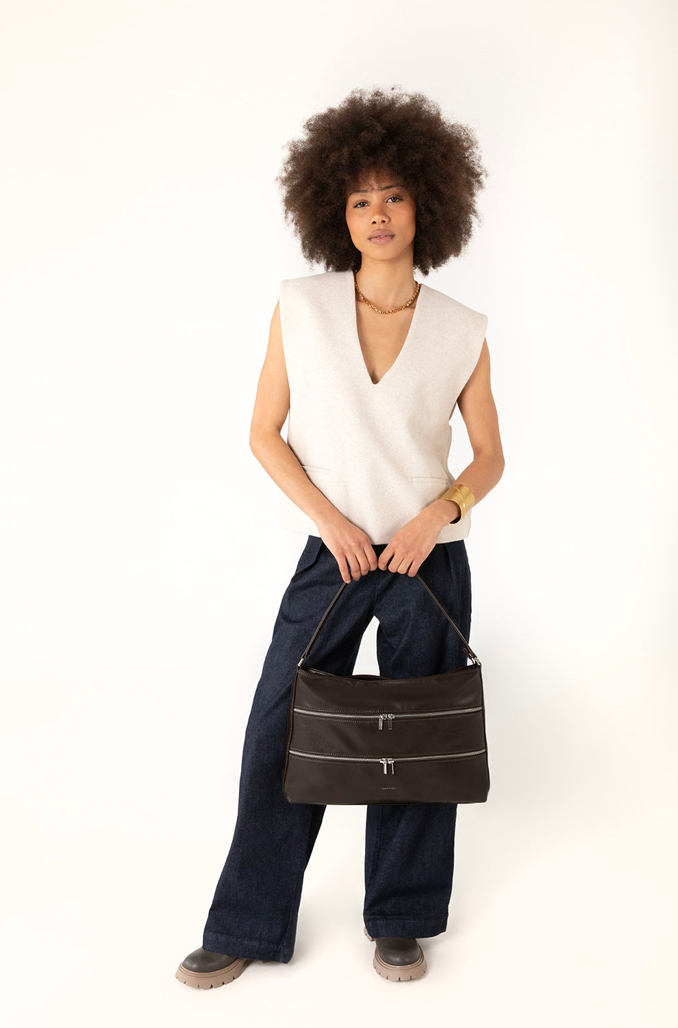 MALENE Vegan Shoulder Bag – Theme | Color: Black - variant::black