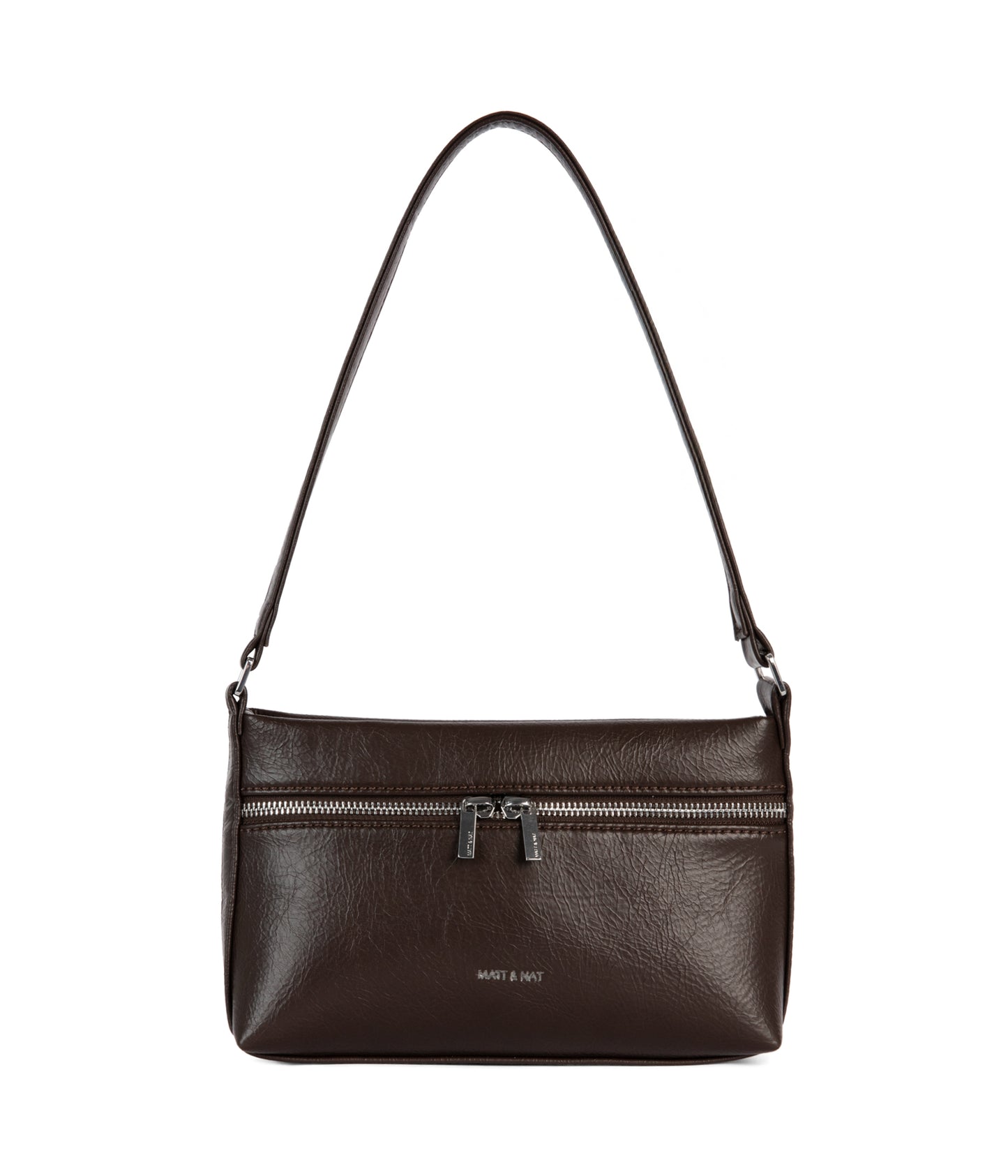 MALENESM Small Vegan Shoulder Bag – Theme | Color: Coffee - variant::coffee