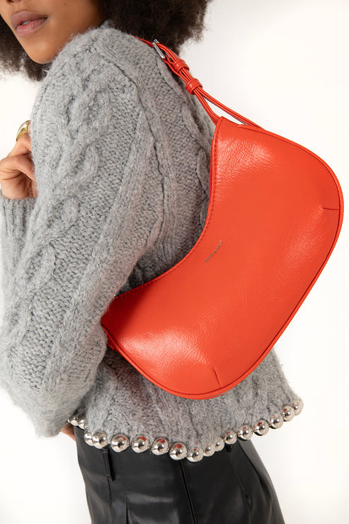 MARI Vegan Shoulder Bag - Theme | Color: Black - variant::black