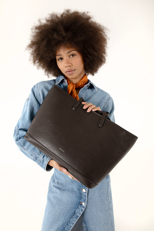 ELIZA Vegan Tote Bag - Theme | Color: Coffee - variant::coffee