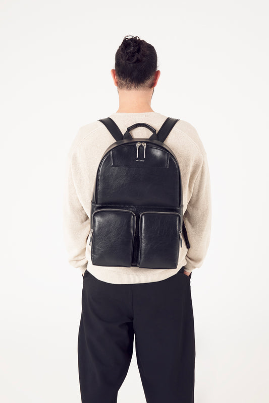 DONNIE Vegan Backpack – Theme | Color: Black - variant::black