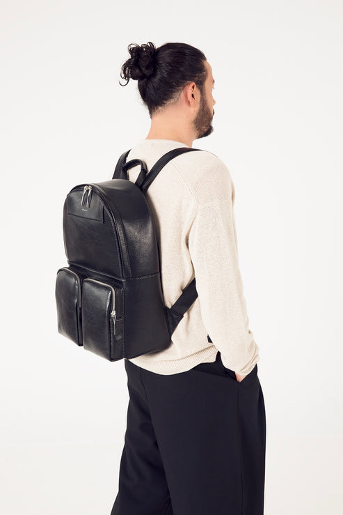 DONNIE Vegan Backpack – Theme | Color: Black - variant::black