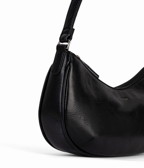 MARI Vegan Shoulder Bag - Theme | Color: Black - variant::black