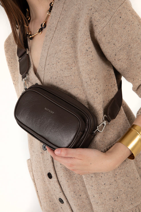 SOLEIL Vegan Crossbody Bag - Theme | Color: Coffee - variant::coffee
