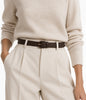 JUANA Women's Vegan Leather Belt | Color: Fudge - variant::fudge