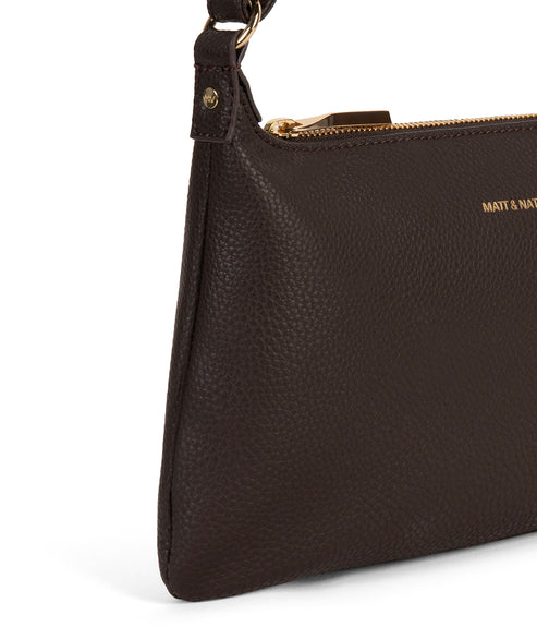 JINA Vegan Shoulder Bag – Grain | Color: Fudge - variant::fudge
