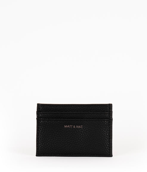 MAX Vegan Card Holder - Grain | Color: Black - variant::black