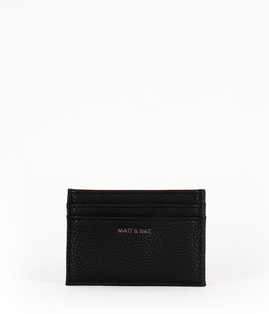MAX Vegan Card Holder - Grain | Color: Black - variant::black