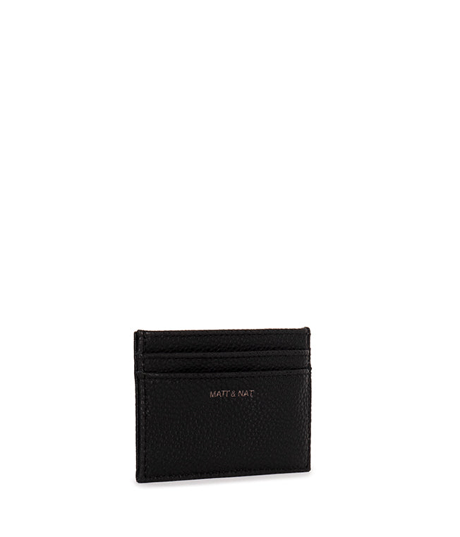 MAX Vegan Card Holder - Grain | Color: Black - variant::black