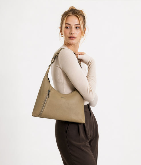 MORGAN Vegan Hobo Bag – Grain | Color: Almond - variant::almond