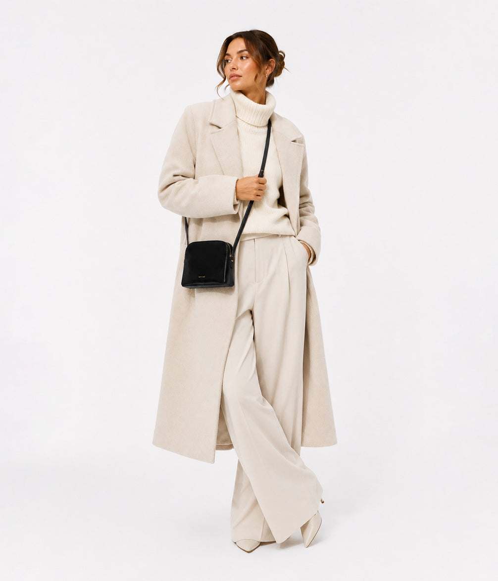 FIDA Vegan Crossbody Bag - Groove | Color: Black - variant::black