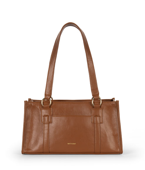 ZARIA Vegan Tote Satchel Bag - Theme | Color: Rust - variant::rust