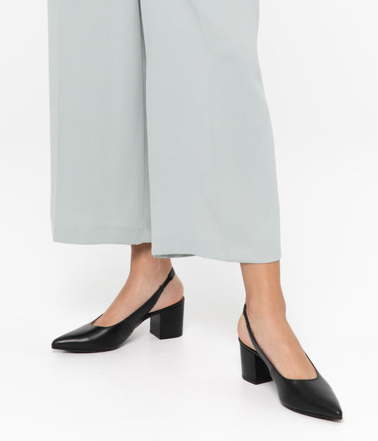 IMAN Women's Vegan Block Heels | Color: Black - variant::black