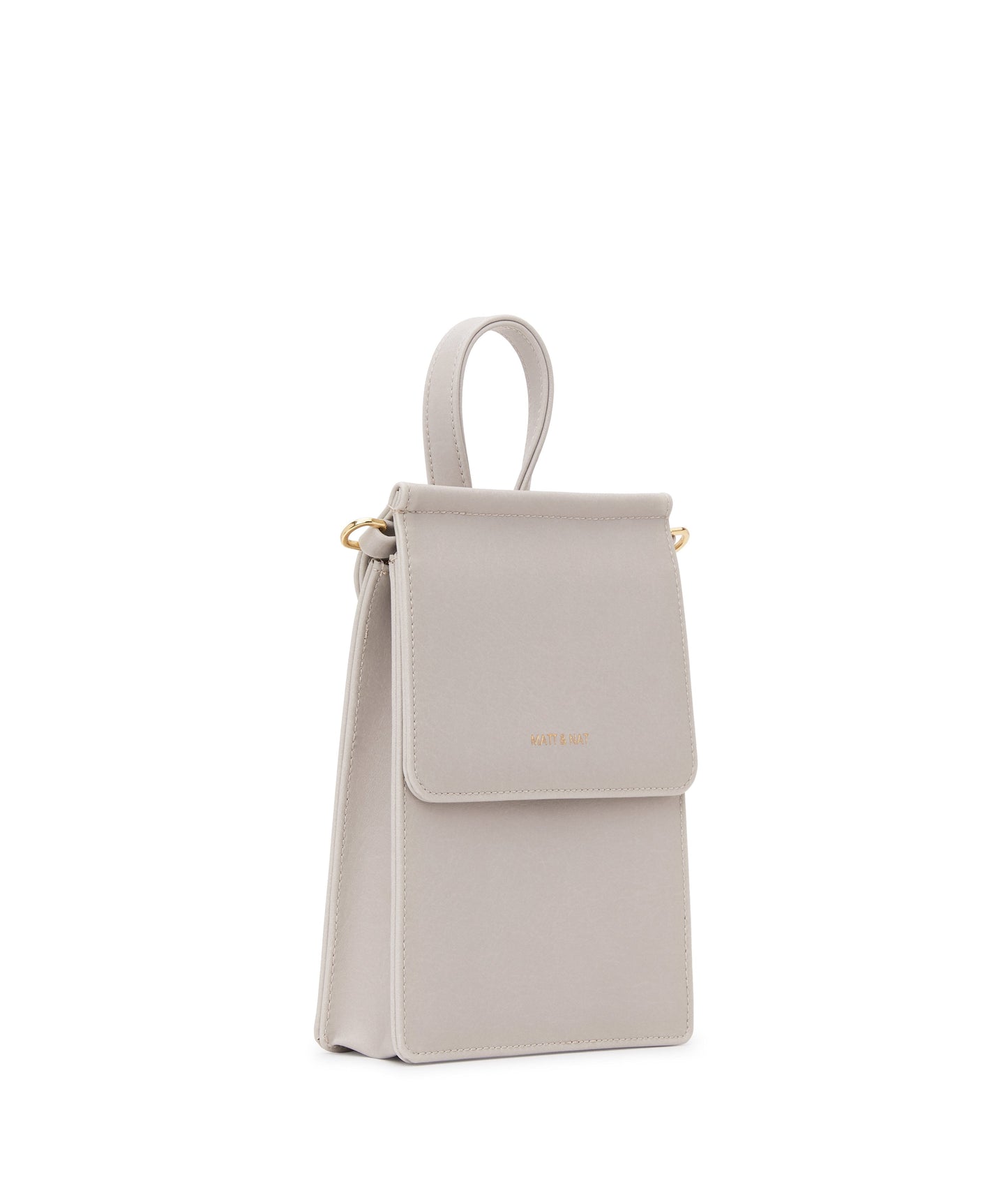 THESSA Vegan Crossbody Bag - Vintage | Color: Grey - variant::pearl