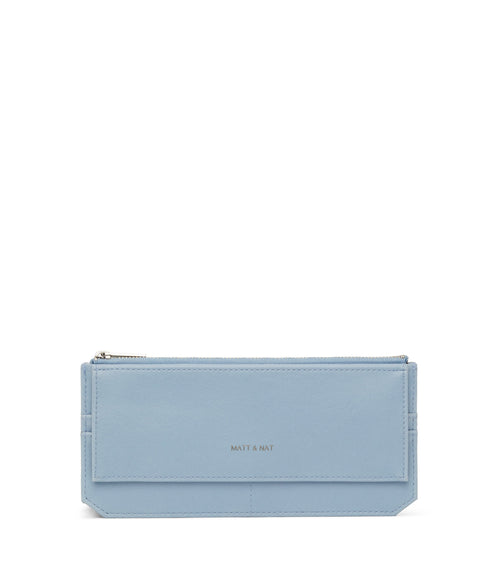PERLA Vegan Flat Wallet - Vintage | Color: Blue - variant::breeze