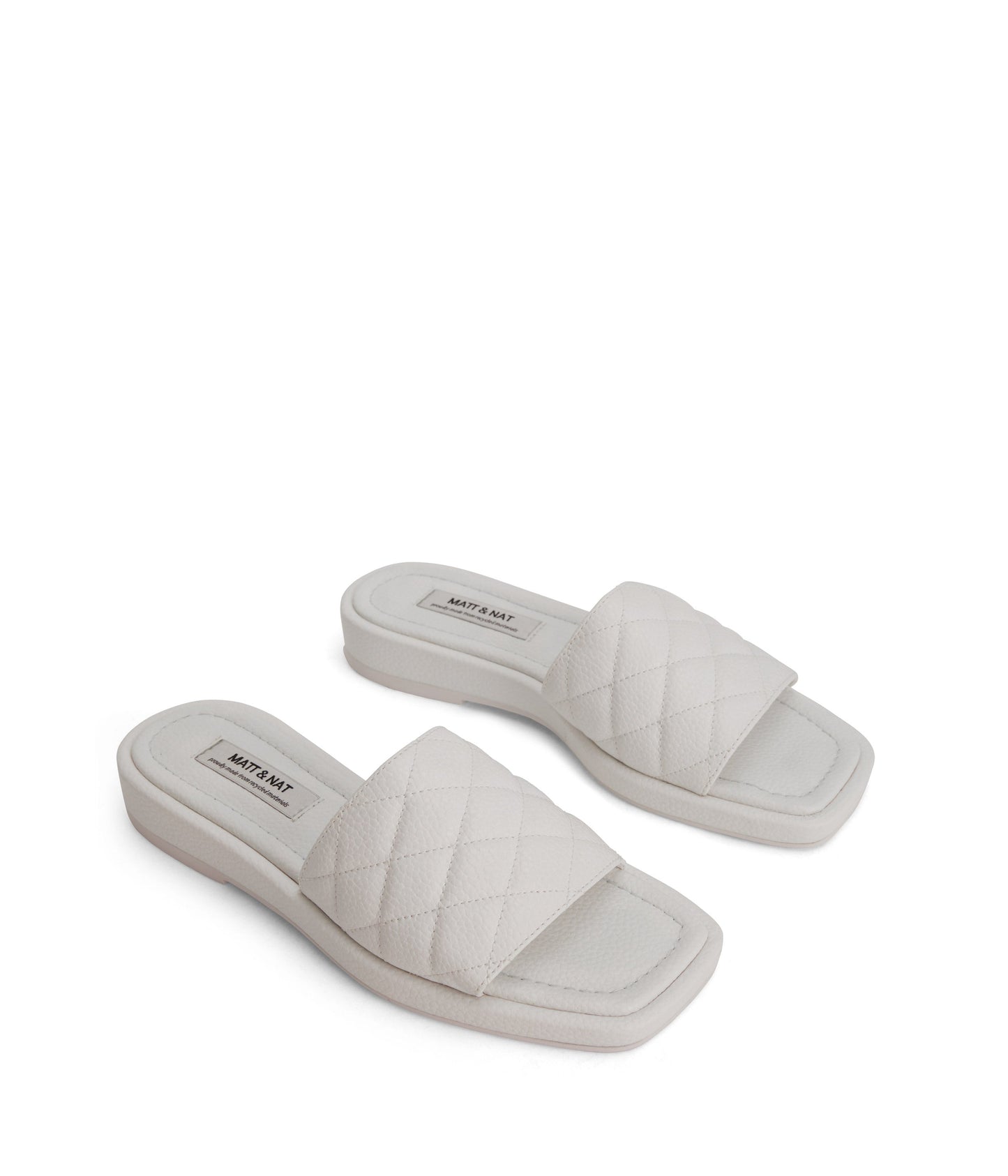 BRIE Women's Vegan Sandals | Color: White - variant::white