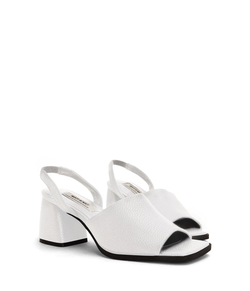 PLUME Women's Vegan Slingback Sandals | Color: White - variant::white