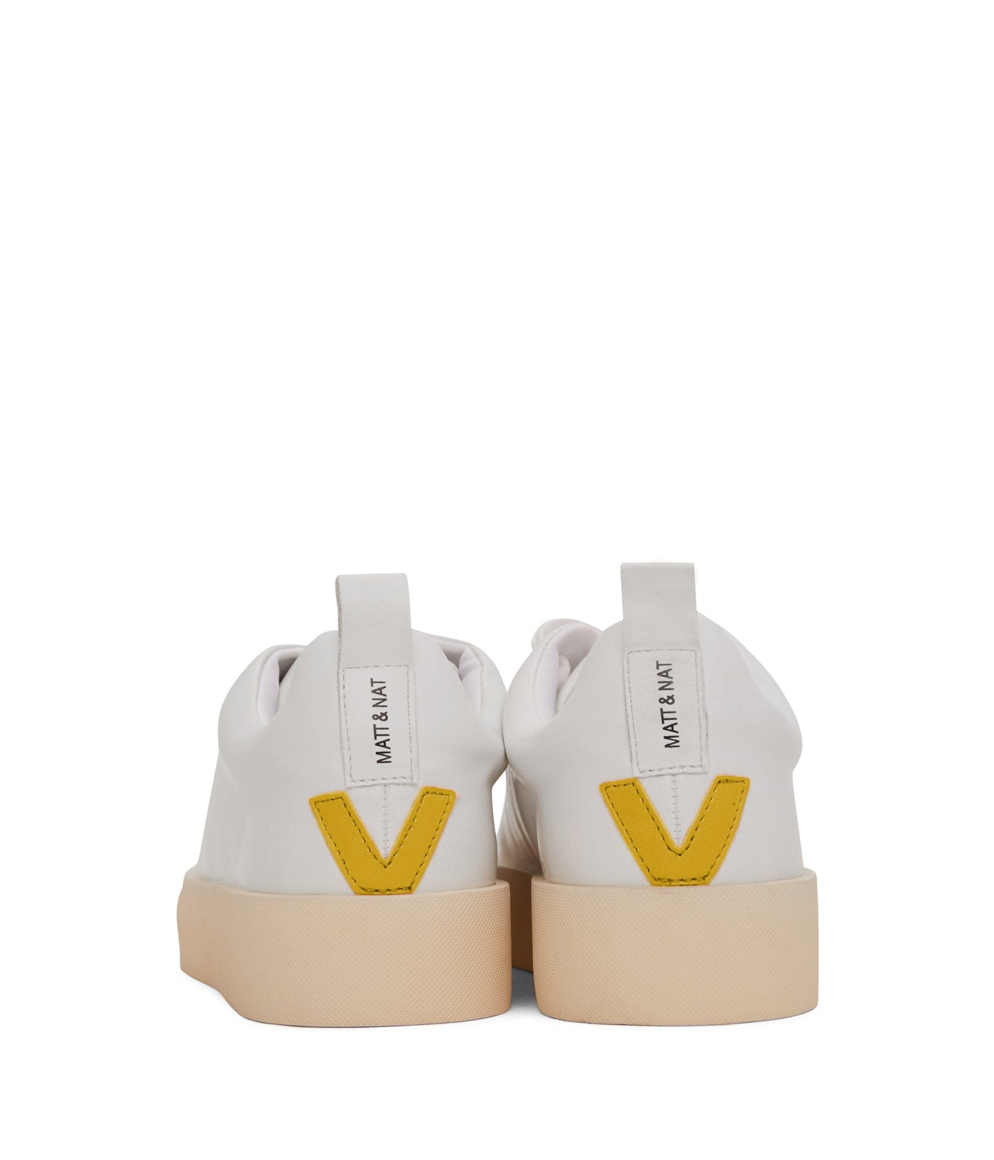 MARCI Women's Vegan Sneakers | Color: White, Yellow - variant::whiyellow