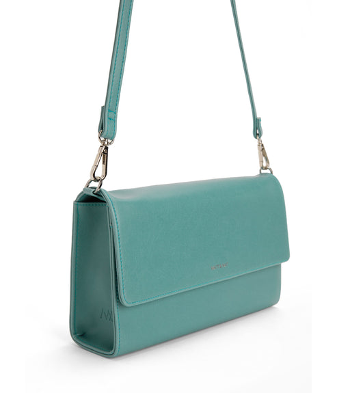 DREWLG Large Vegan Crossbody Bag - Vintage | Color: Blue - variant::oasis