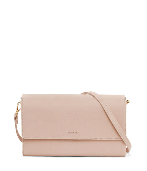DREWLG Large Vegan Crossbody Bag - Vintage | Color: Pink - variant::pastel