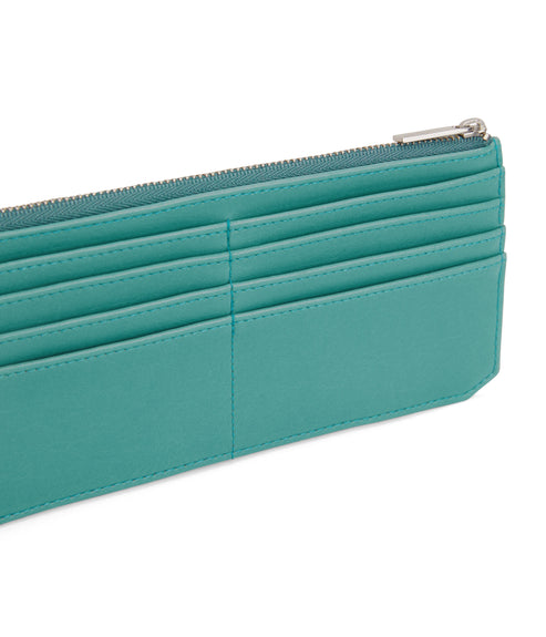 PERLA Vegan Flat Wallet - Vintage | Color: Blue - variant::oasis