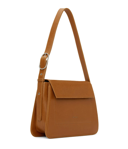 LEIA Vegan Shoulder Bag - Vintage | Color: Brown - variant::chili