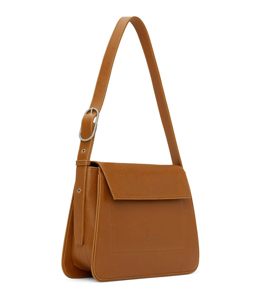 LEIA Vegan Shoulder Bag - Vintage | Color: Brown - variant::chili