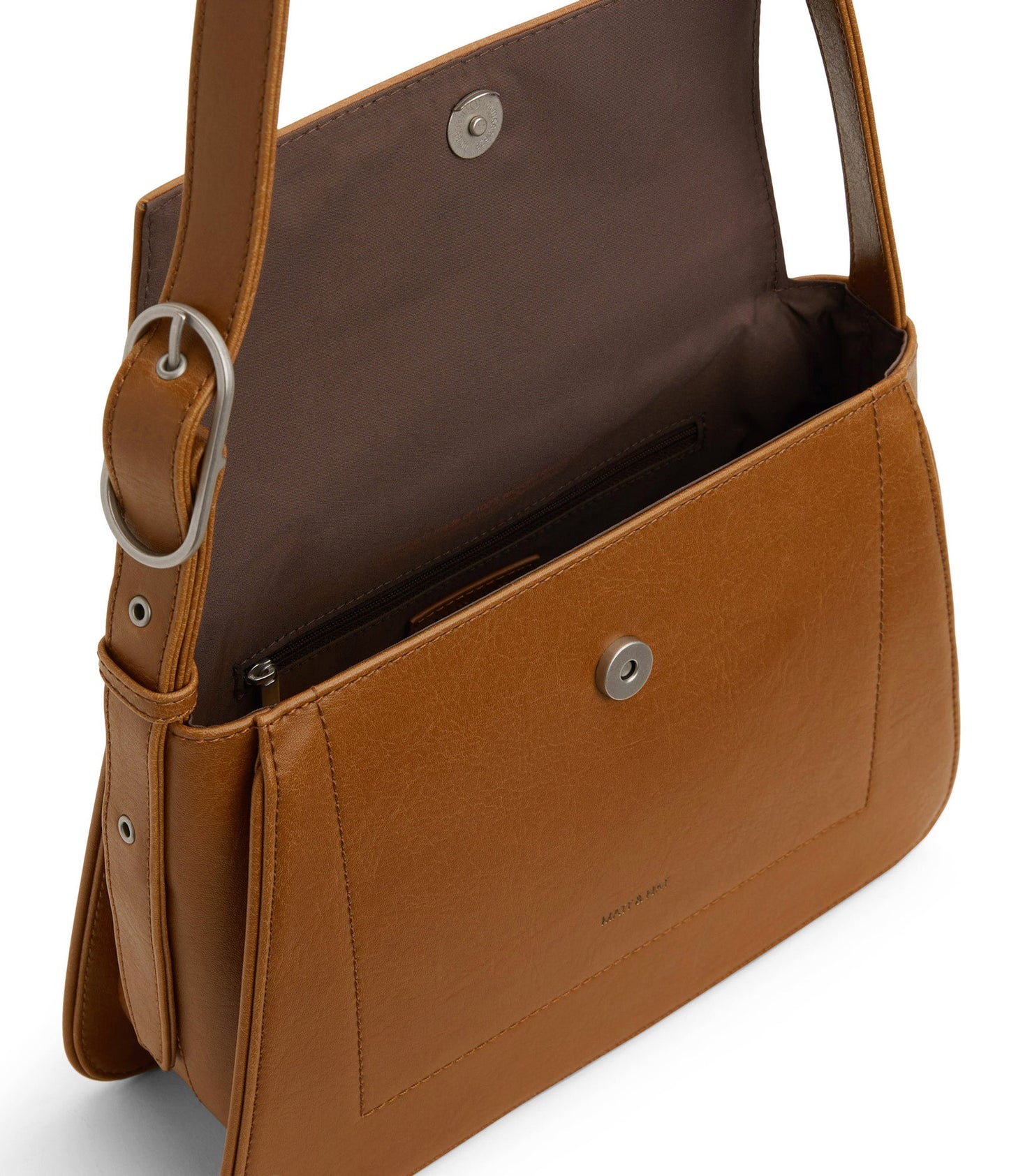 LEIA Vegan Shoulder Bag - Vintage | Color: Brown - variant::chili
