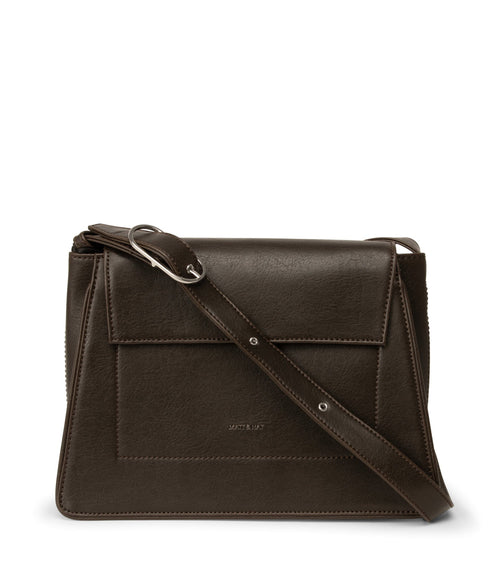 LEIA Vegan Shoulder Bag - Vintage | Color: Brown - variant::espresso