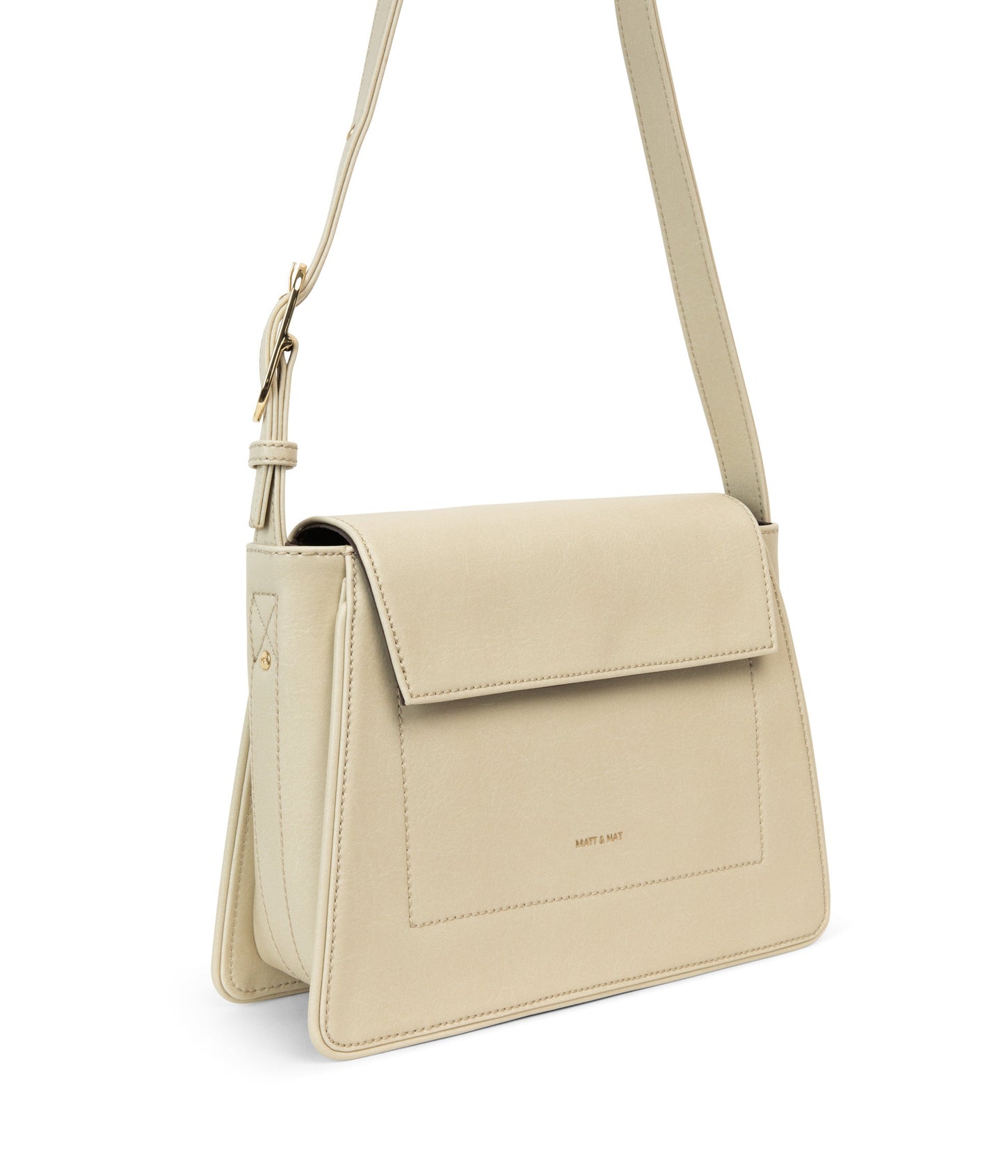 LEIA Vegan Shoulder Bag - Vintage | Color: White - variant::vanilla
