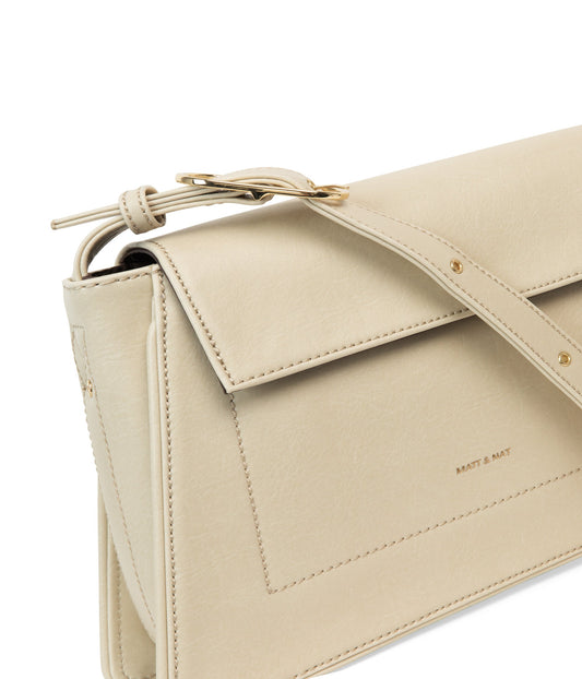 LEIA Vegan Shoulder Bag - Vintage | Color: White - variant::vanilla